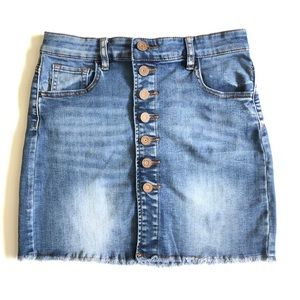 Indigo Rein button down jean skirt
